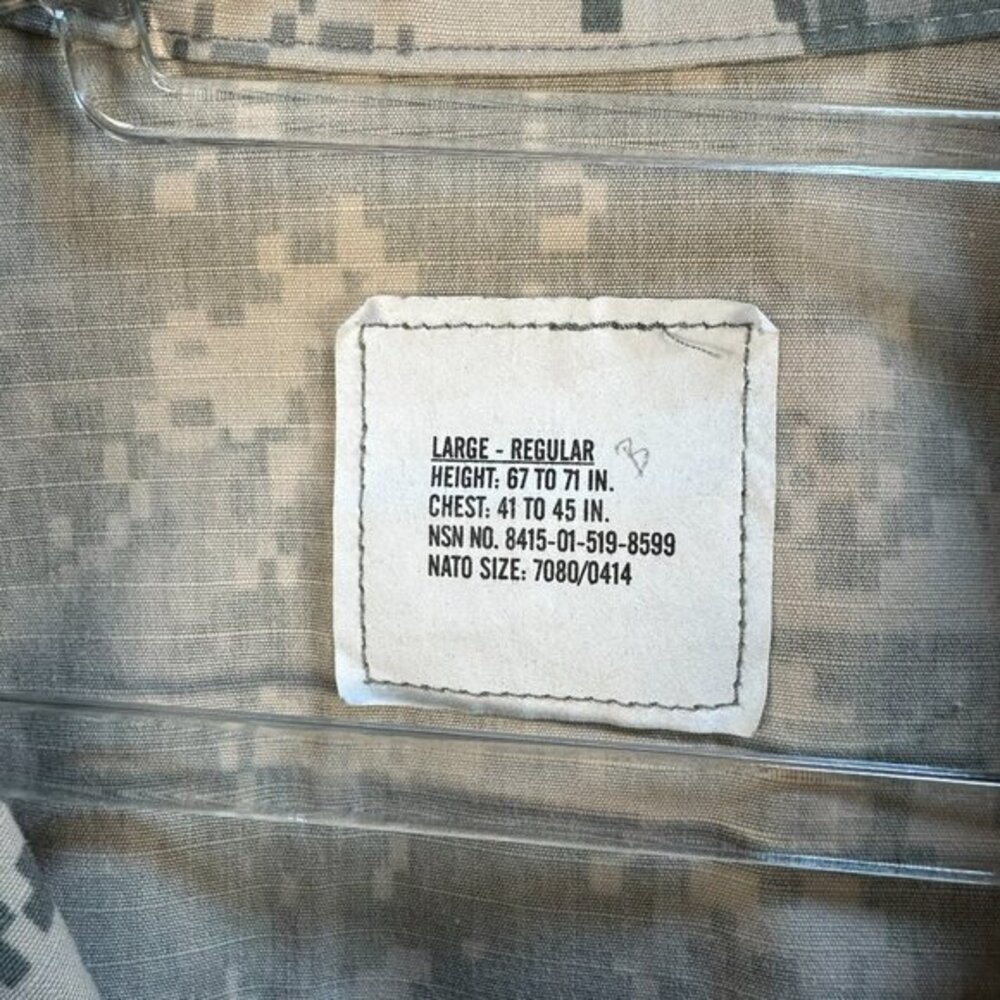 Golden Mfg. U.S. Army ACU UCP Shirt Blouse Coat, Size Large-Regular, Camo - Picture 8 of 11